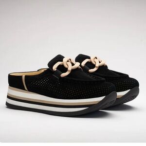 Softwaves Carlisa Black Suede Mule